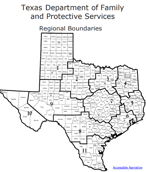 Regional Networks Texas map